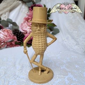 Planter's Mr. Peanut Toy Bank Original Tan Plastic Vintage Treasure